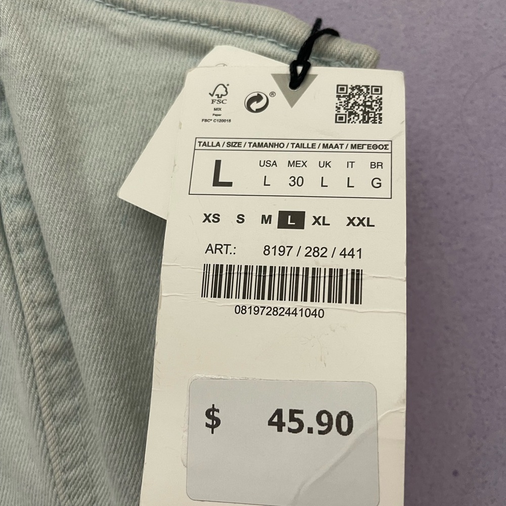 NWT ZARA DENIM DRESS LARGE
